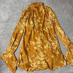 Free People Floral Longsleeve Dress